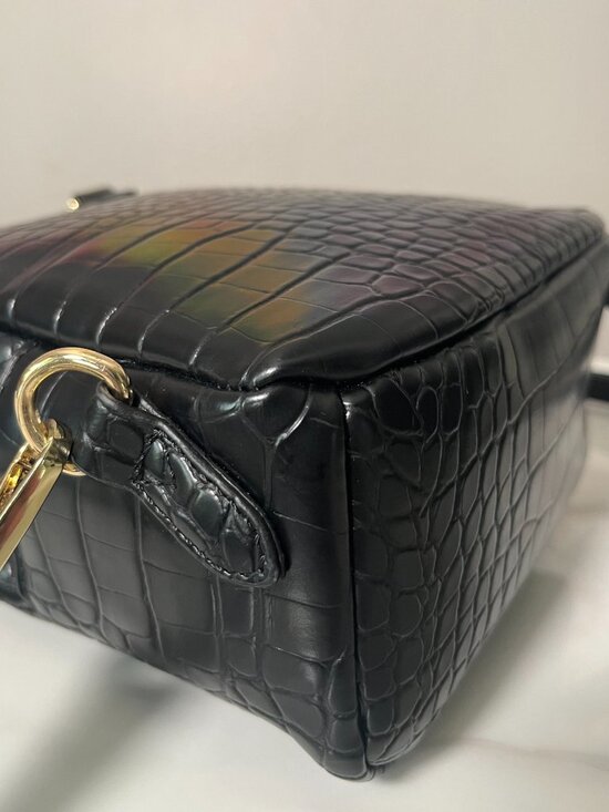 Peta + JAIN Zoe Mini Backpack Black Croc Embossed NWT
